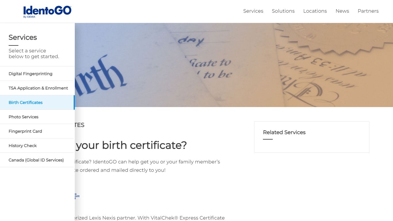 Birth Certificates | Identogo